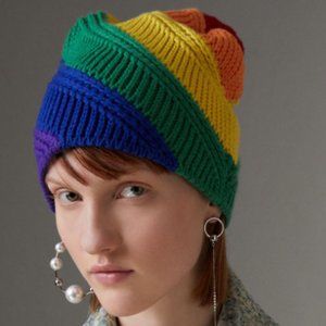 Burberry Rainbow Pride Wool Cashmere Beanie Hat